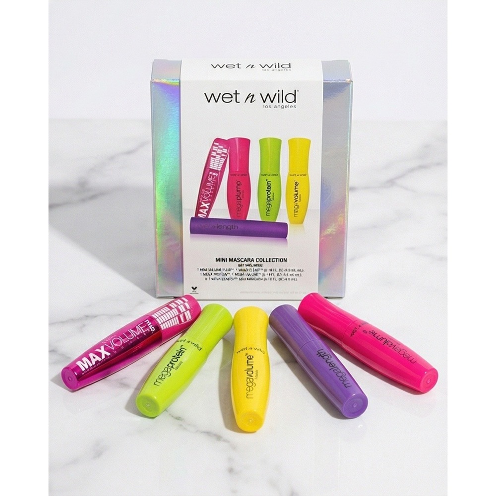 Wet n Wild‎ Mini Mascara Collection 5 Piece Set Max Volume Mega Protein Length